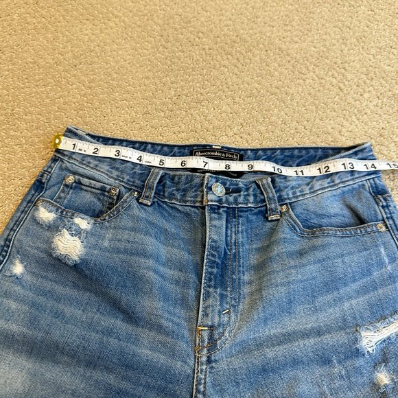 Abercrombie & Fitch Jeans Slim Straight Ankle Release Hem Boho Sz 27 #626113015 - Picture 6 of 13